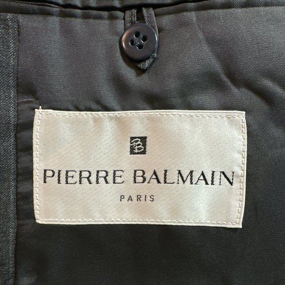 Pierre Balmain Paris Blazer St Tropez Grey Pinstripe Men's Blazer Jacket SZ R41 - Picture 15 of 16